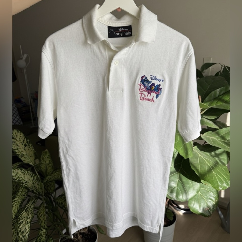 Rare Vintage Disney Original Blizzard Beach Polo Shirt Made in USA Size S